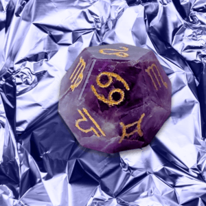 Dé Horoscope en Améthyste - Amethyst Zodiac Dice - The Witch Store
