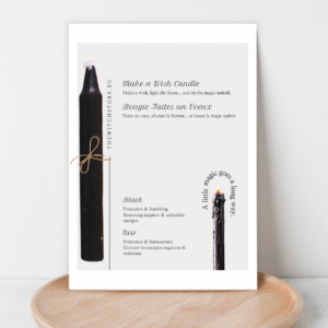 Faites un vœu Bougies - Noir pour la protection – Make a Wish Candles -Black for Protection- The Witch Store