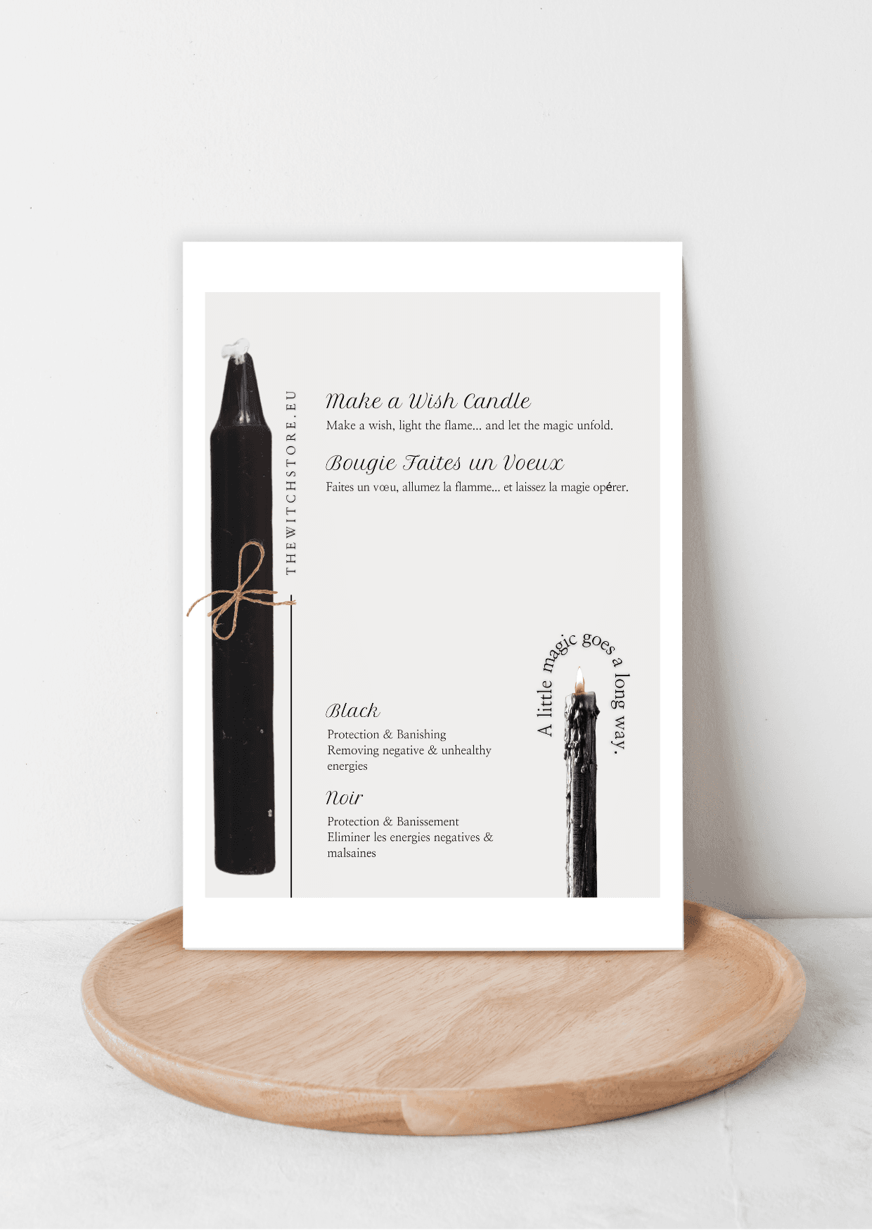 Faites un vœu Bougies - Noir pour la protection – Make a Wish Candles -Black for Protection- The Witch Store