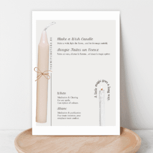 Faites un vœu Bougies - Blanc pour la purification – Make a Wish Candles -White for Cleansing- The Witch Store