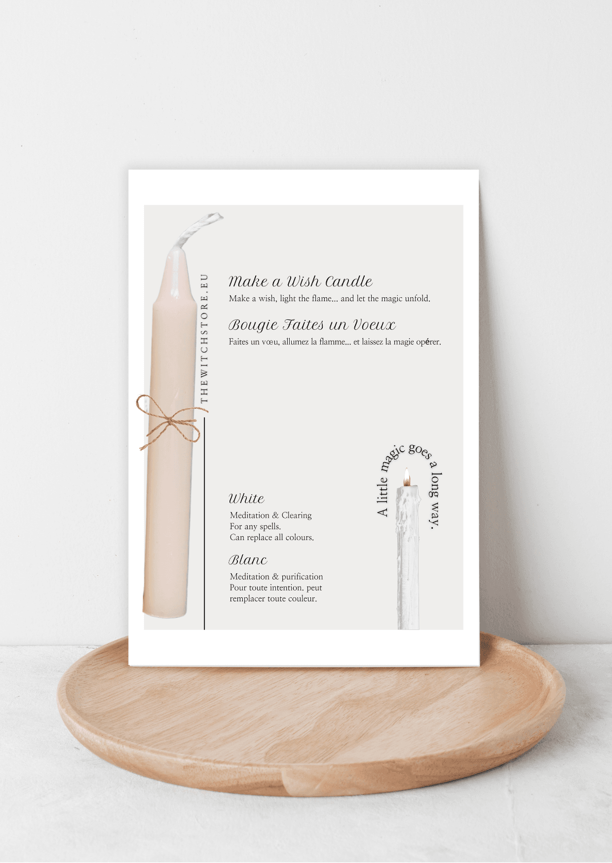 Faites un vœu Bougies - Blanc pour la purification – Make a Wish Candles -White for Cleansing- The Witch Store