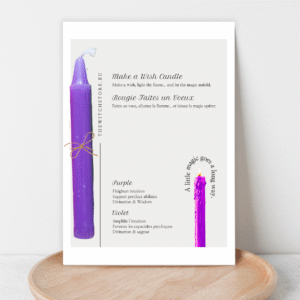 Faites un vœu Bougies - Violet pour l'intuition – Make a Wish Candles -Purple for Intuition- The Witch Store