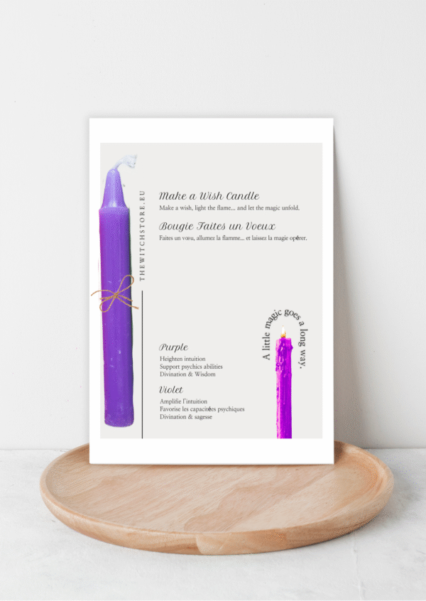 Faites un vœu Bougies - Violet pour l'intuition – Make a Wish Candles -Purple for Intuition- The Witch Store
