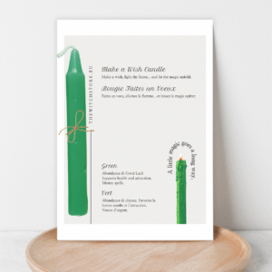 Faites un vœu Bougies - Vert pour l'abundance – Make a Wish Candles -Green for abundance- The Witch Store