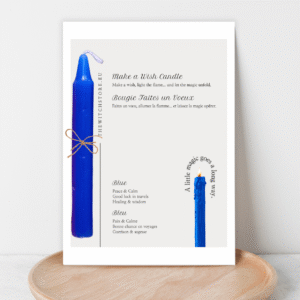 Faites un vœu Bougies - Bleu pour la paix – Make a Wish Candles -Blue for peace- The Witch Store