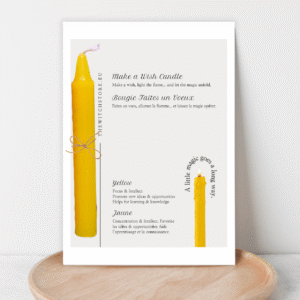 Faites un vœu Bougies - Jaune pour l'opportunité – Make a Wish Candles - Yellow for opportunity- The Witch Store