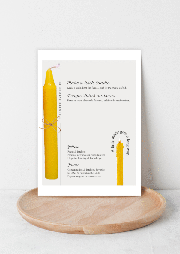Faites un vœu Bougies - Jaune pour l'opportunité – Make a Wish Candles - Yellow for opportunity- The Witch Store