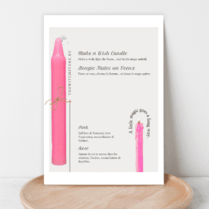 Faites un vœu Bougies - Rose pour l'amour – Make a Wish Candles - Pink for love- The Witch Store