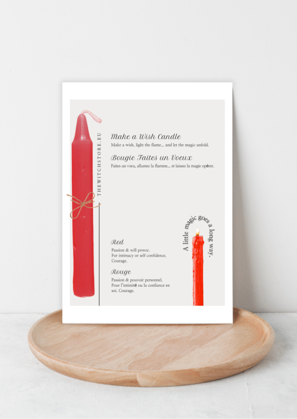 Faites un vœu Bougies - Rouge pour la passion – Make a Wish Candles - Red for passion- The Witch Store