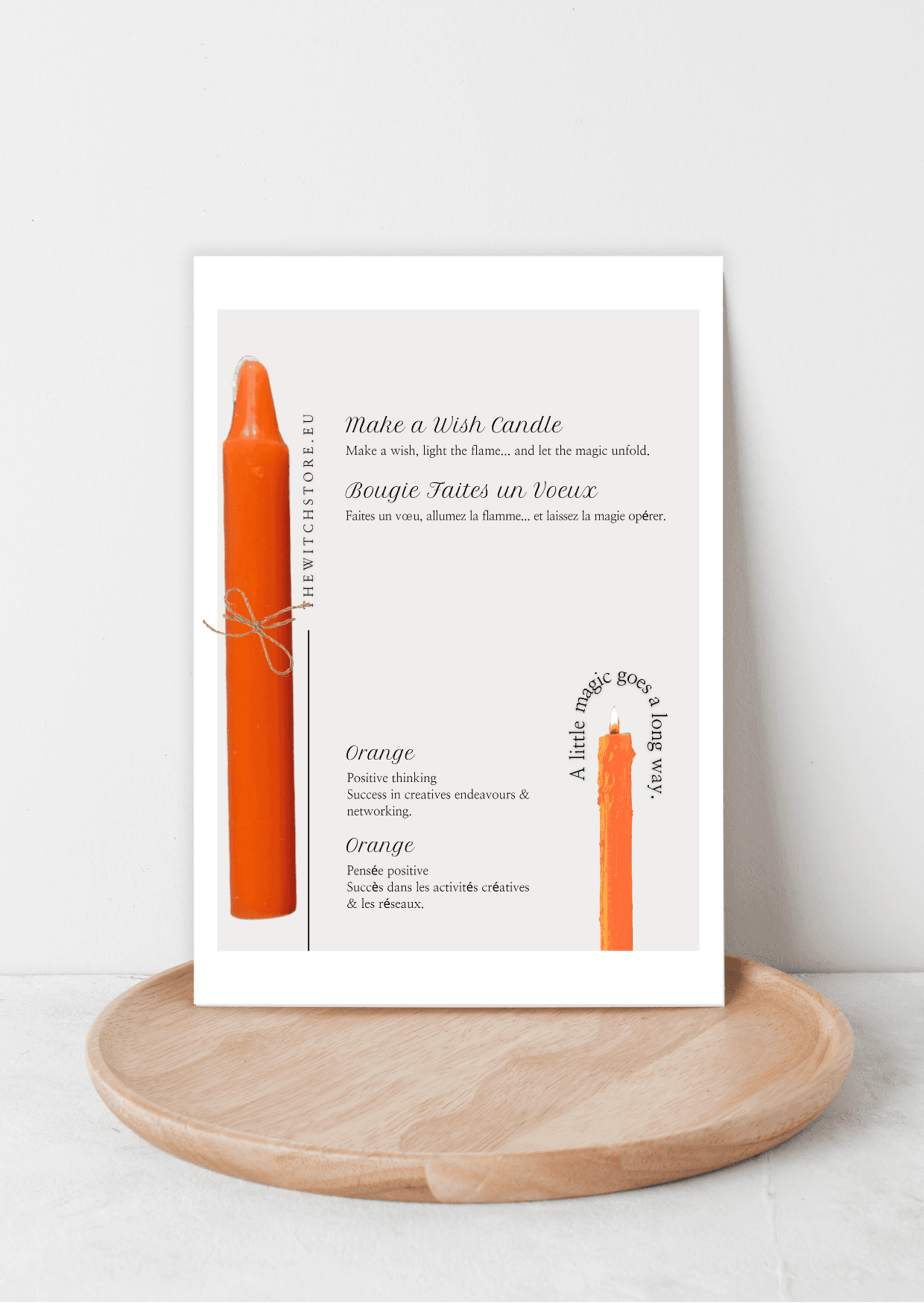 Faites un vœu Bougies - Orange pour l