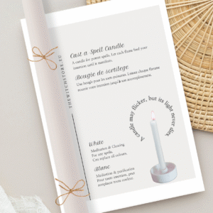 Bougie de sortilège – Blanc pour la purification – Cast a Spell Candle -White for Cleansing- The Witch Store