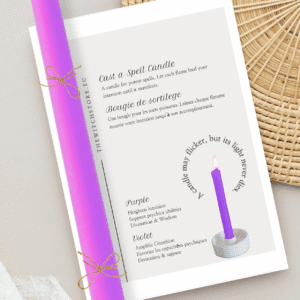 Bougie de sortilège – Violet pour l'intuition – Cast a Spell Candle -Purple for Intuition - The Witch Store