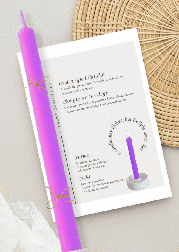 Bougie de sortilège – Violet pour l'intuition – Cast a Spell Candle -Purple for Intuition - The Witch Store