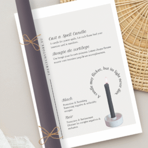 Bougie de sortilège – Noir pour la protection – Cast a Spell Candle -Black for protection - The Witch Store