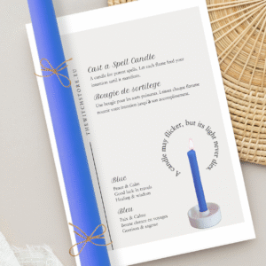 Bougie de sortilège – Bleu pour la paix – Cast a Spell Candle -Blue for peace - The Witch Store