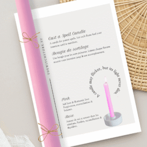 Bougie de sortilège – Rose pour l'amour – Cast a Spell Candle -Pink for love - The Witch Store