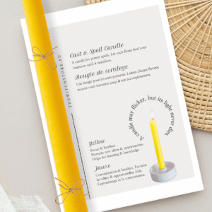 Bougie de sortilège – Jaune pour l'opportunité – Cast a Spell Candle -Yellow for opportunity - The Witch Store