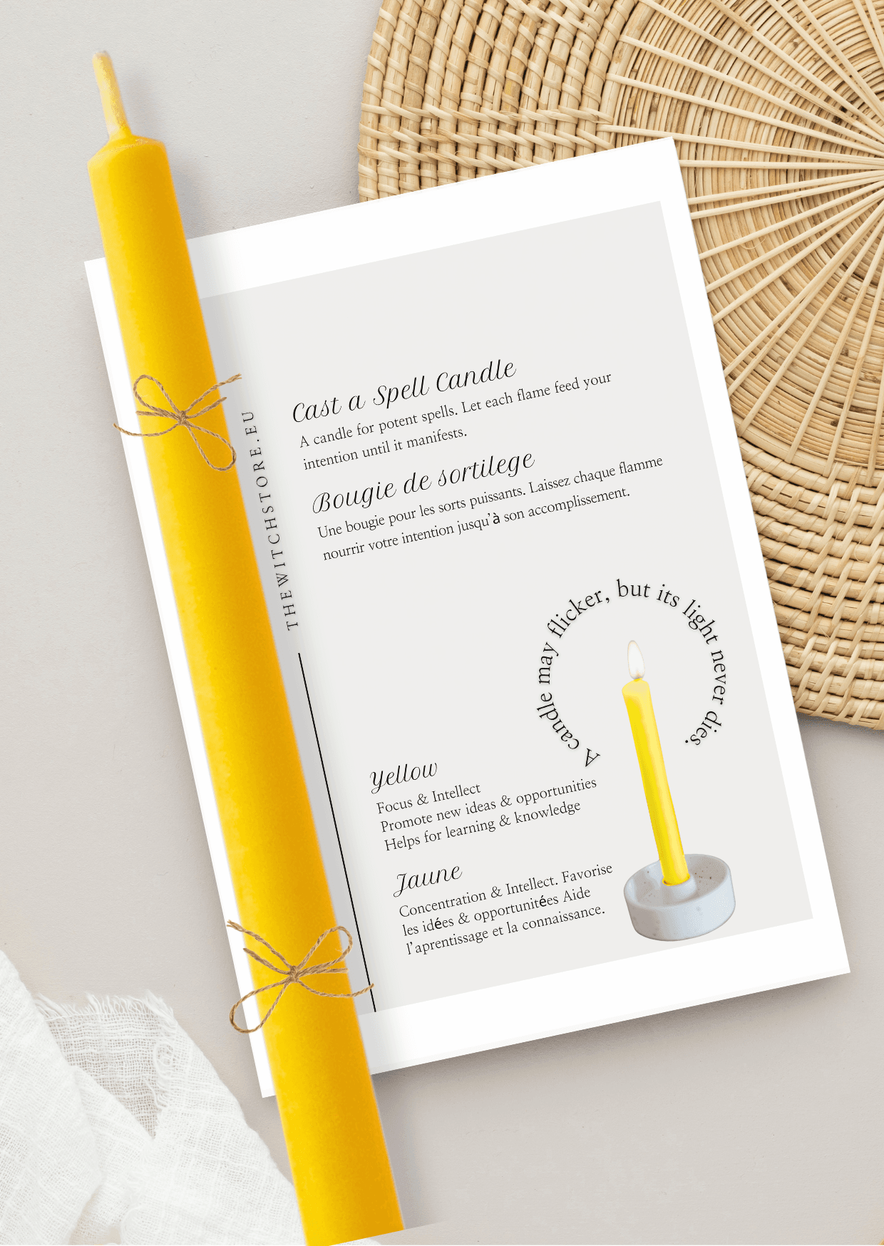 Bougie de sortilège – Jaune pour l
