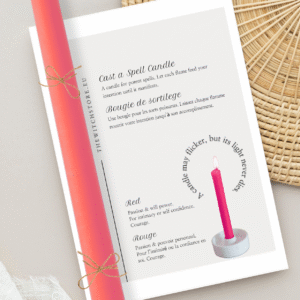 Bougie de sortilège – Rouge pour la passion – Cast a Spell Candle -Red for passion - The Witch Store