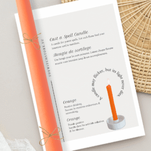 Bougie de sortilège – Orange pour l'energie – Cast a Spell Candle -Orange for positivity - The Witch Store