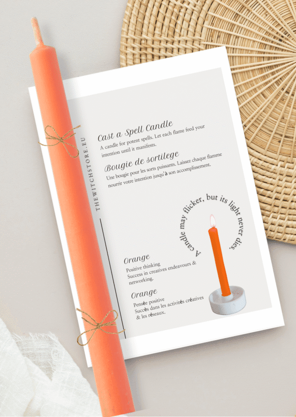 Bougie de sortilège – Orange pour l'energie – Cast a Spell Candle -Orange for positivity - The Witch Store