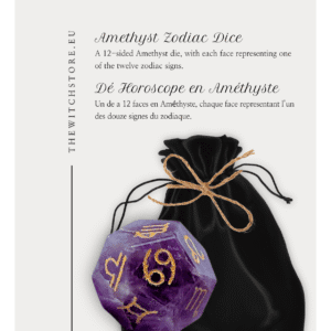 Dé Horoscope en Améthyste / Amethyst Zodiac Dice - Image 3